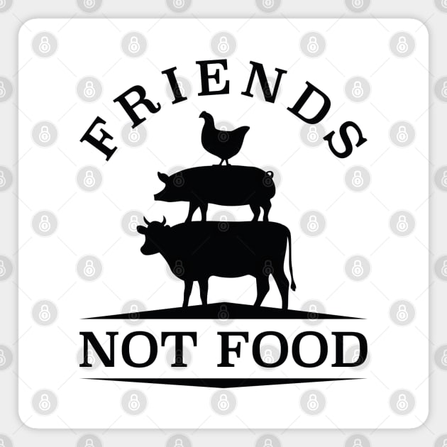 Friends Not Food Magnet by LuckyFoxDesigns